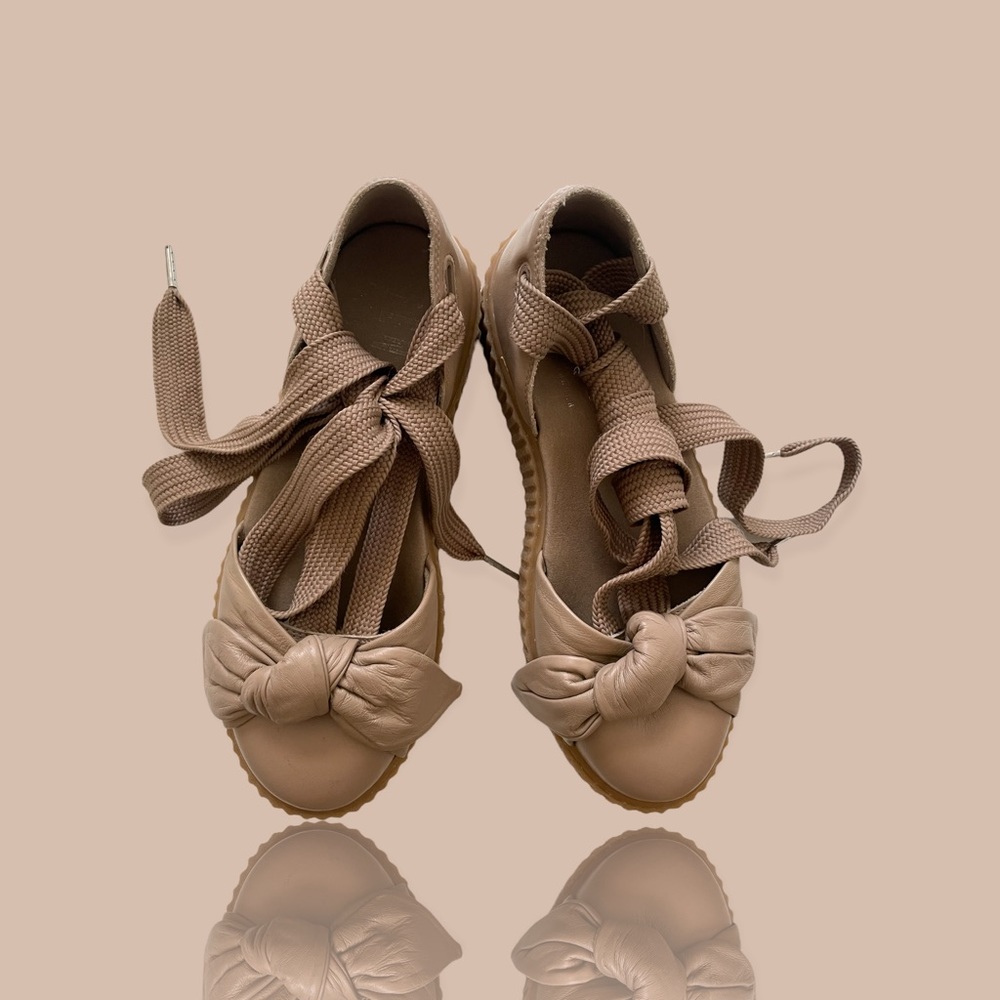 Fenty Puma by Rihanna, BOW CREEPER Sandals Platform, Natural/Oatmeal